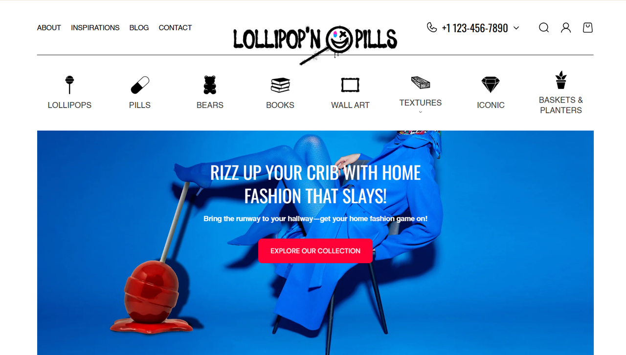 Lolli Popn Pills ecommerce store